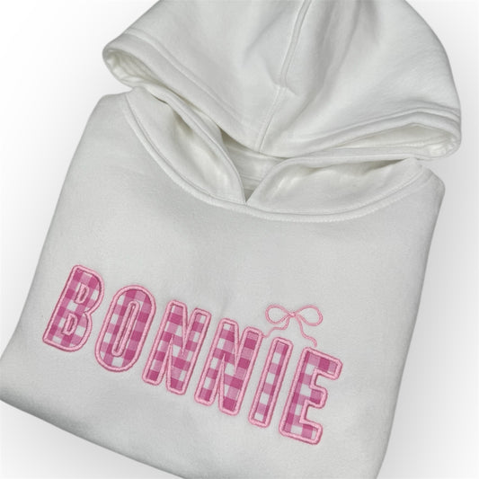 Appliqué Personalised Bow Hoodie