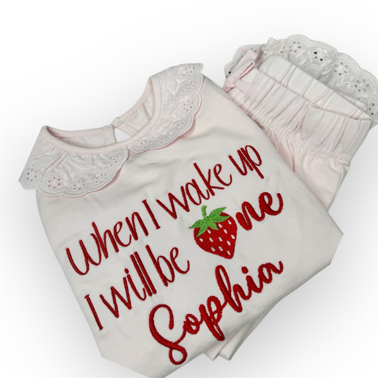 Frill Strawberry Birthday Pjyamas