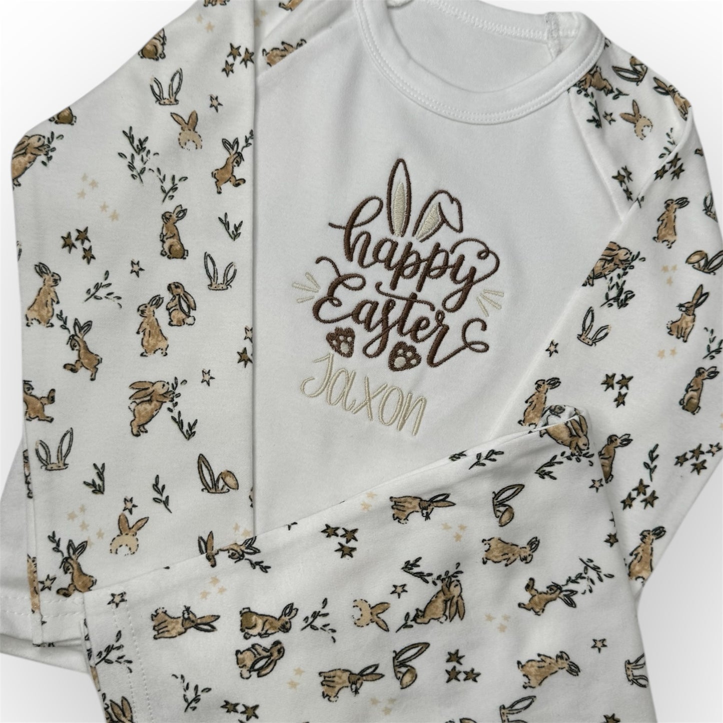 Happy Easter Bunny Print Personalised Pjyamas