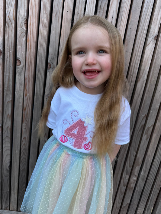 Birthday Number Top Under The Sea Theme 1-10 Years
