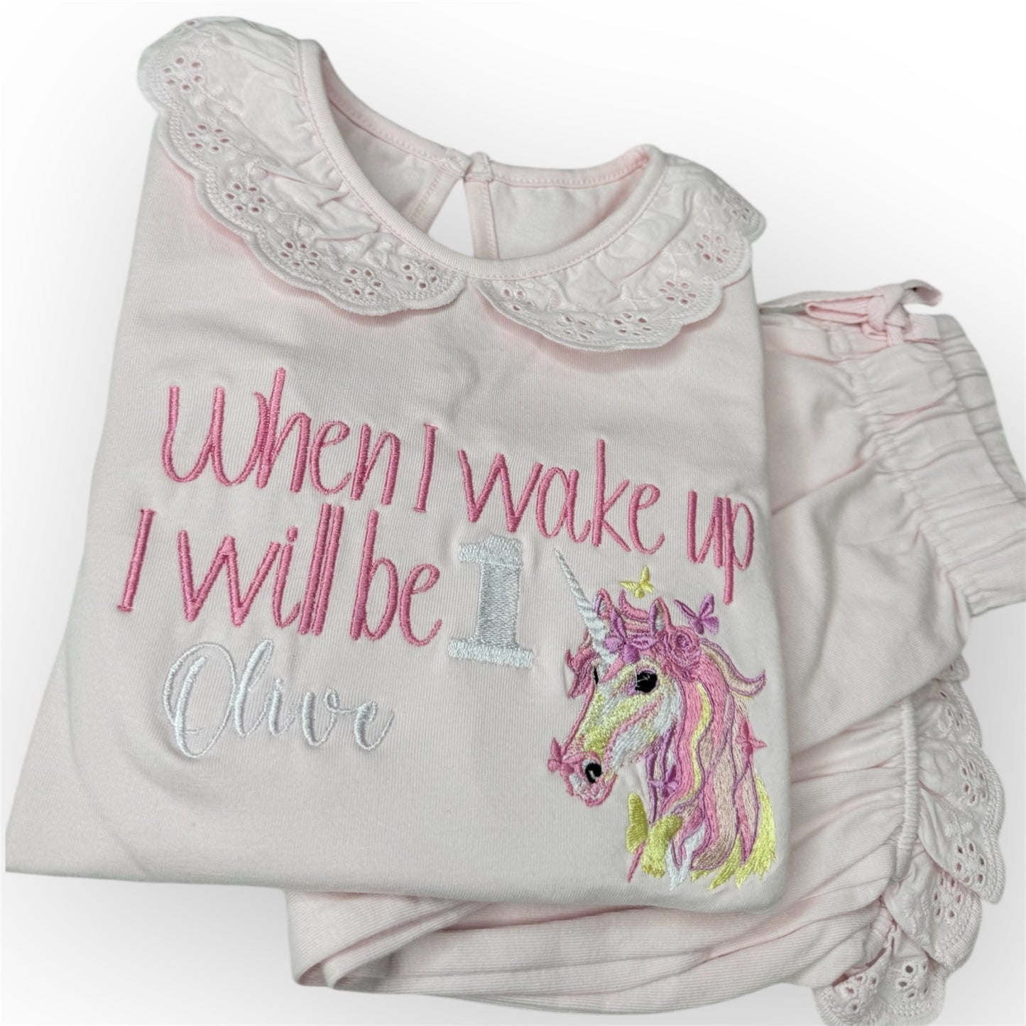 Frill Unicorn Birthday Pjyamas