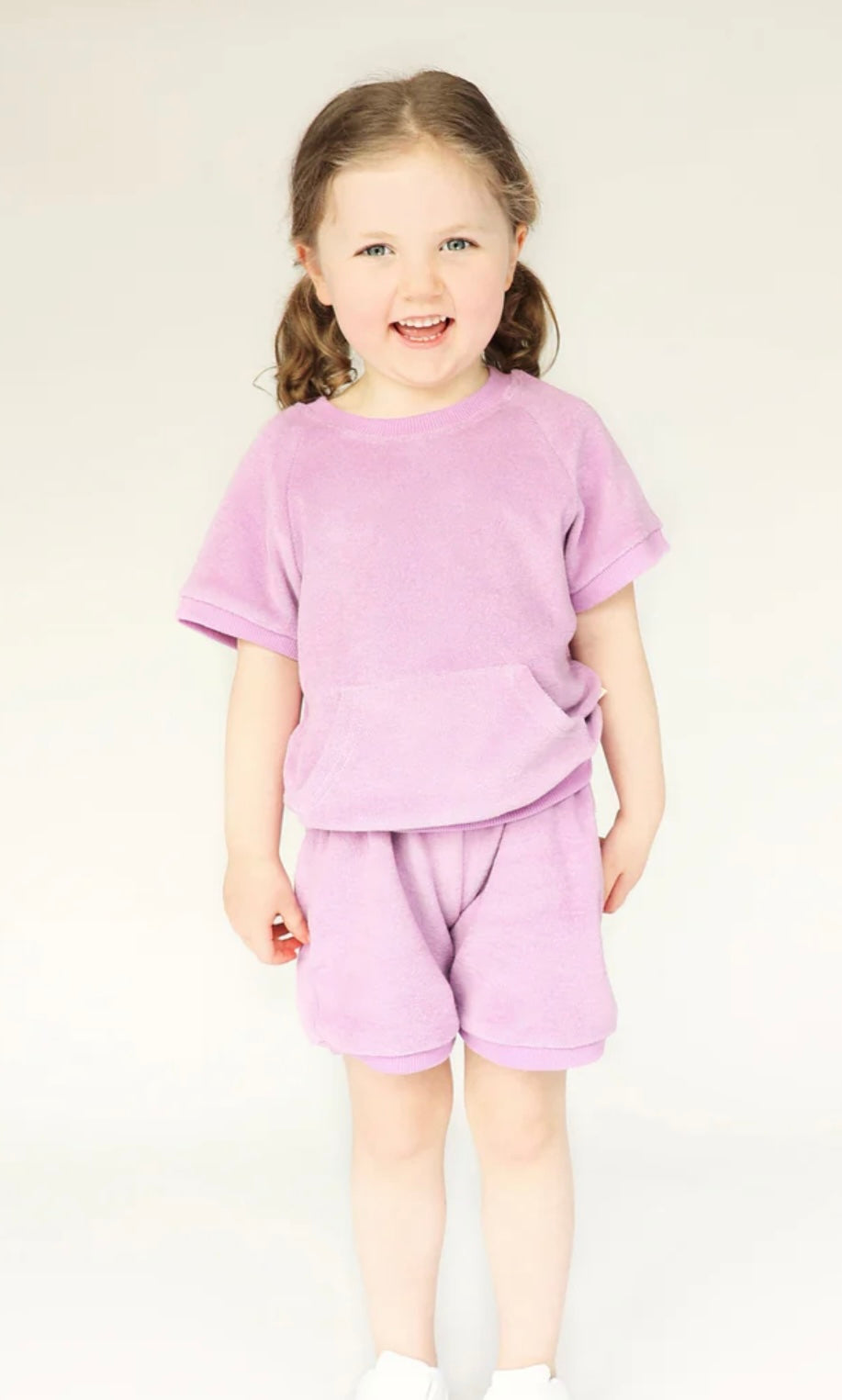 Towelling Cotton Summer Top And Shorts Set