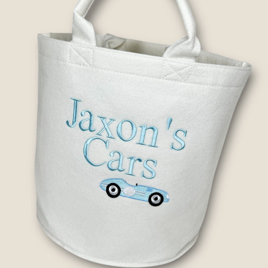 Personalised Car Felt Trug Small 21L