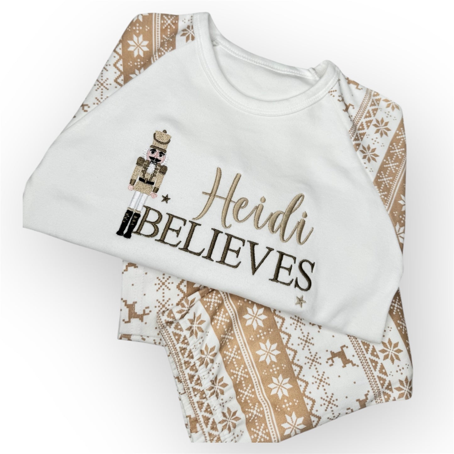 Beige Nutcracker I Believe Christmas Nightwear