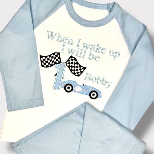 Car AppliqueBirthday Pjyamas