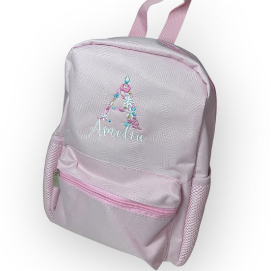 Initial Flower Backpack