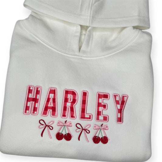 Appliqué Personalised Cherry Hoodie