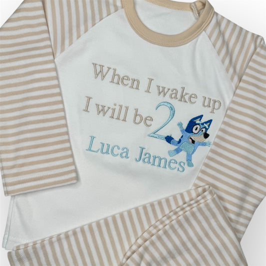 Blue Birthday Embroidered Nightwear
