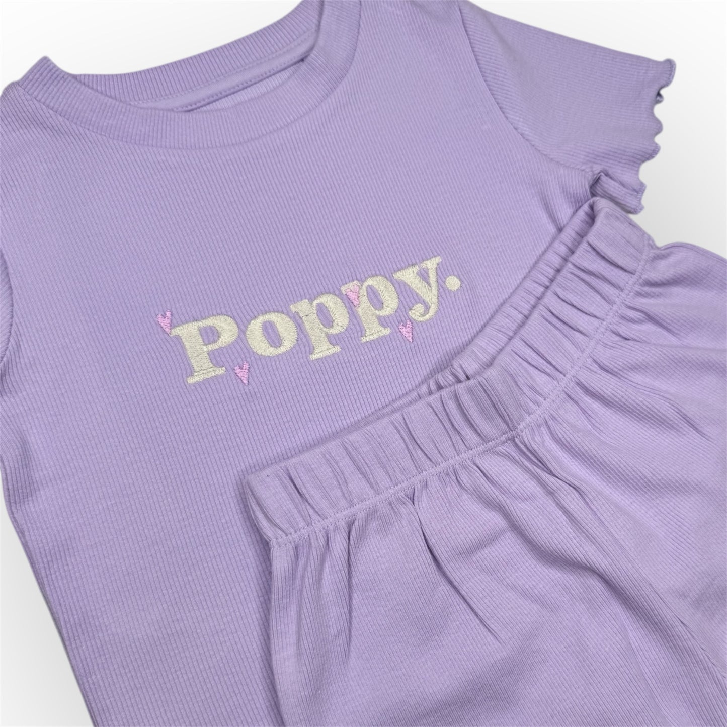 Ribbed Top And Shorts Personalised