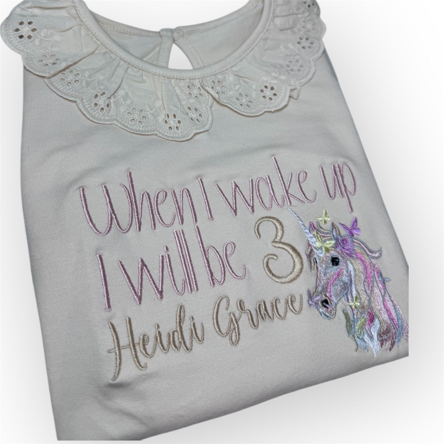 Frill Unicorn Birthday Pjyamas