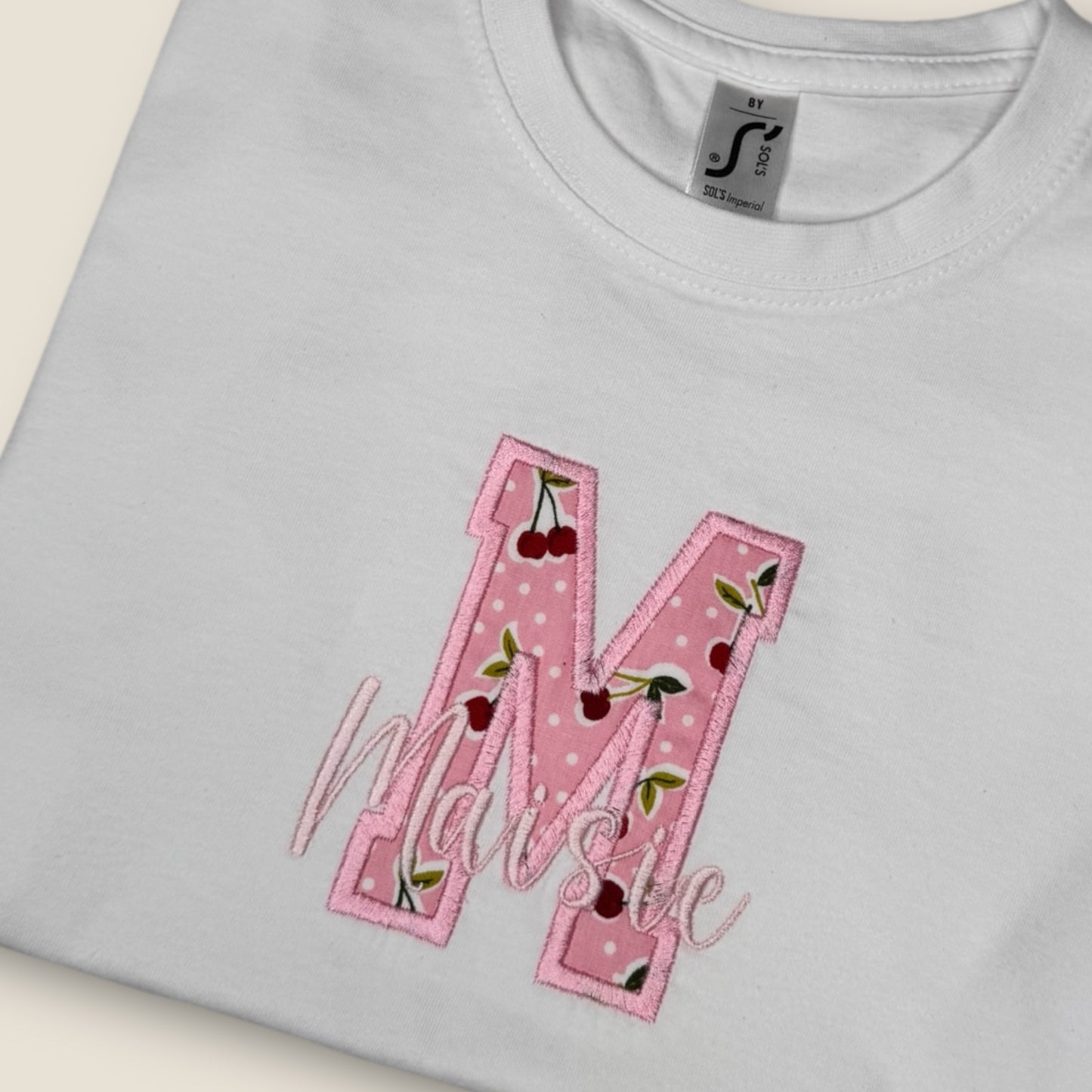 Cherry Initial Personalised T-Shirt