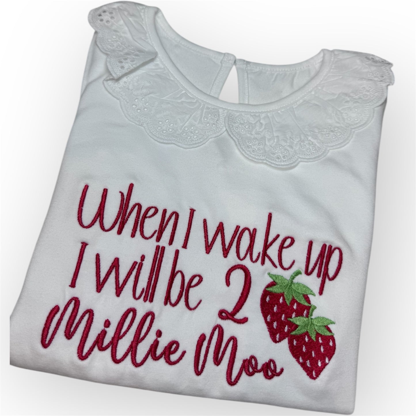 Frill Strawberry Birthday Pjyamas
