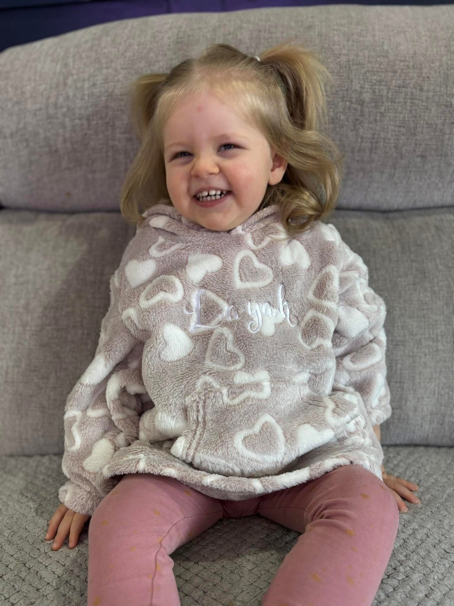 Snuggle Blush Beige Personalised Hoodie