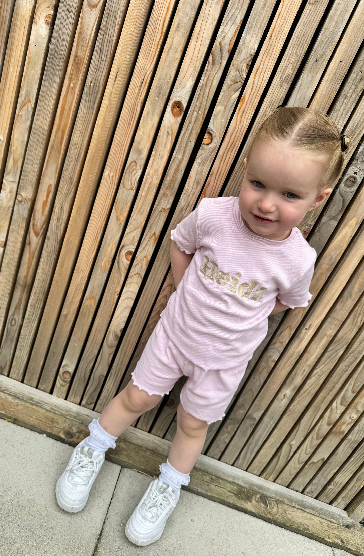 Ribbed Top And Shorts Personalised