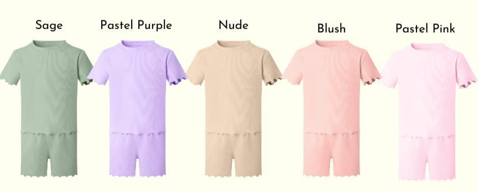 Ribbed Top And Shorts Personalised