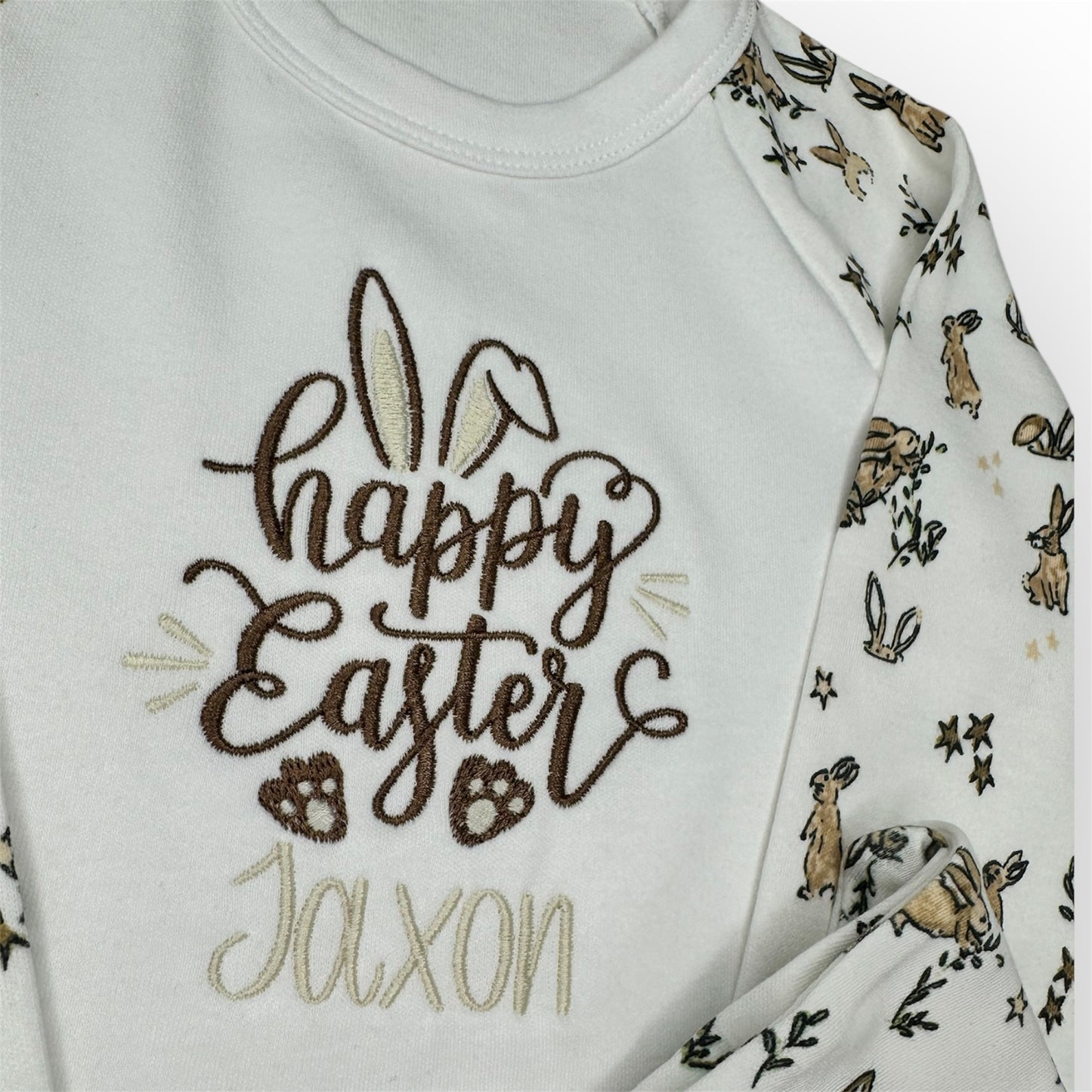Happy Easter Bunny Print Personalised Pjyamas