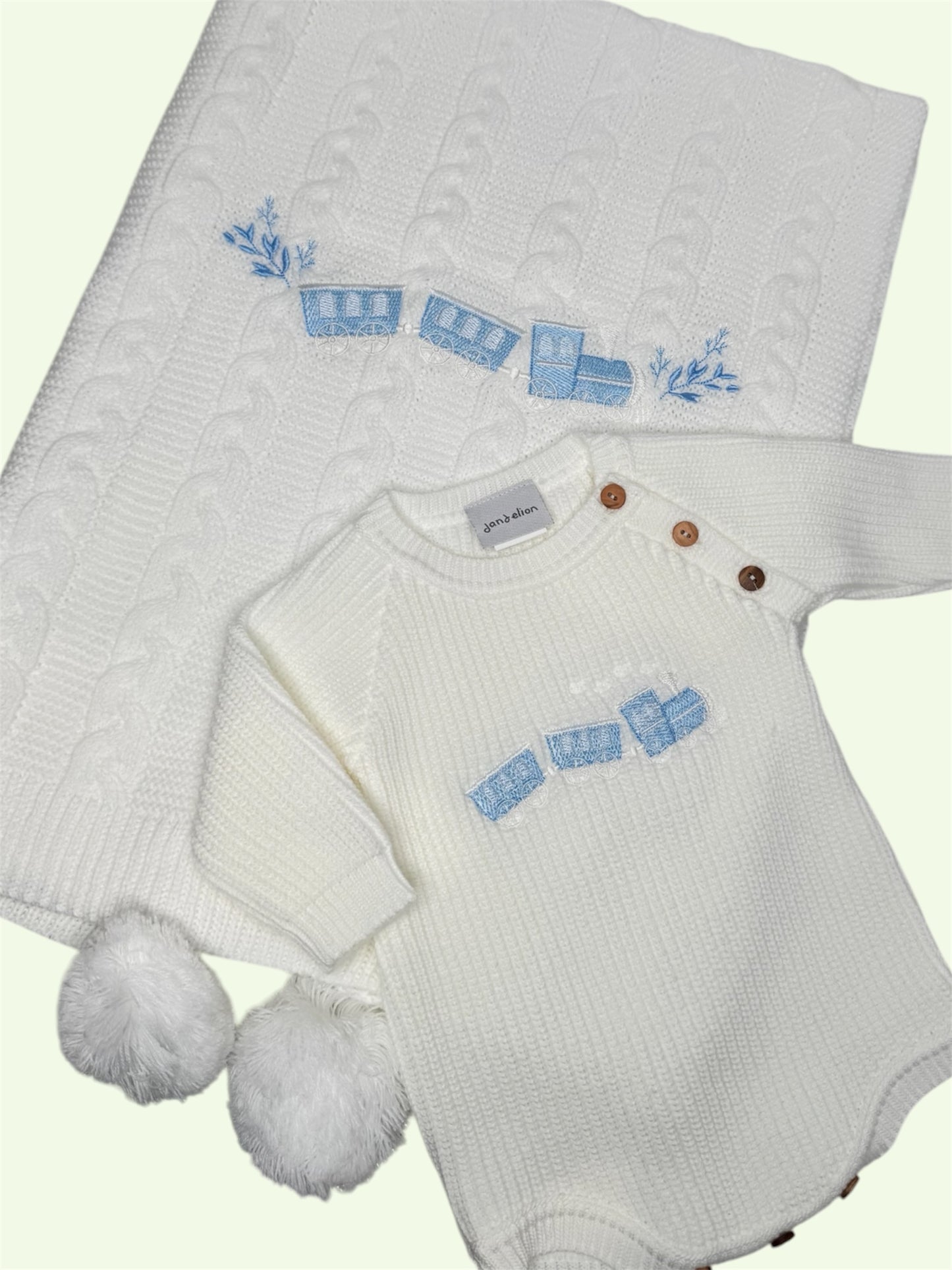 Train Knitted Style Romper