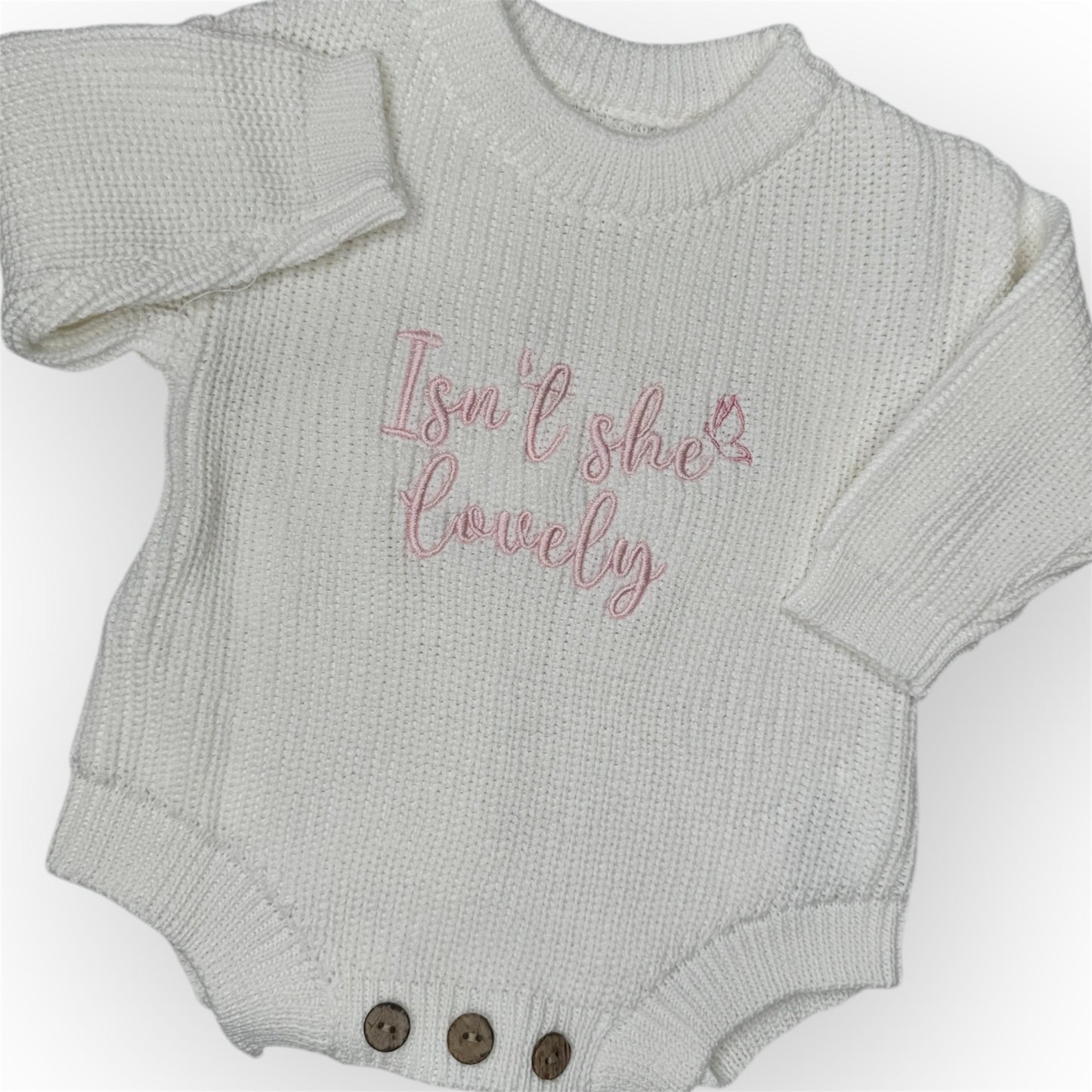 Isn't She Lovely Knitted Romper