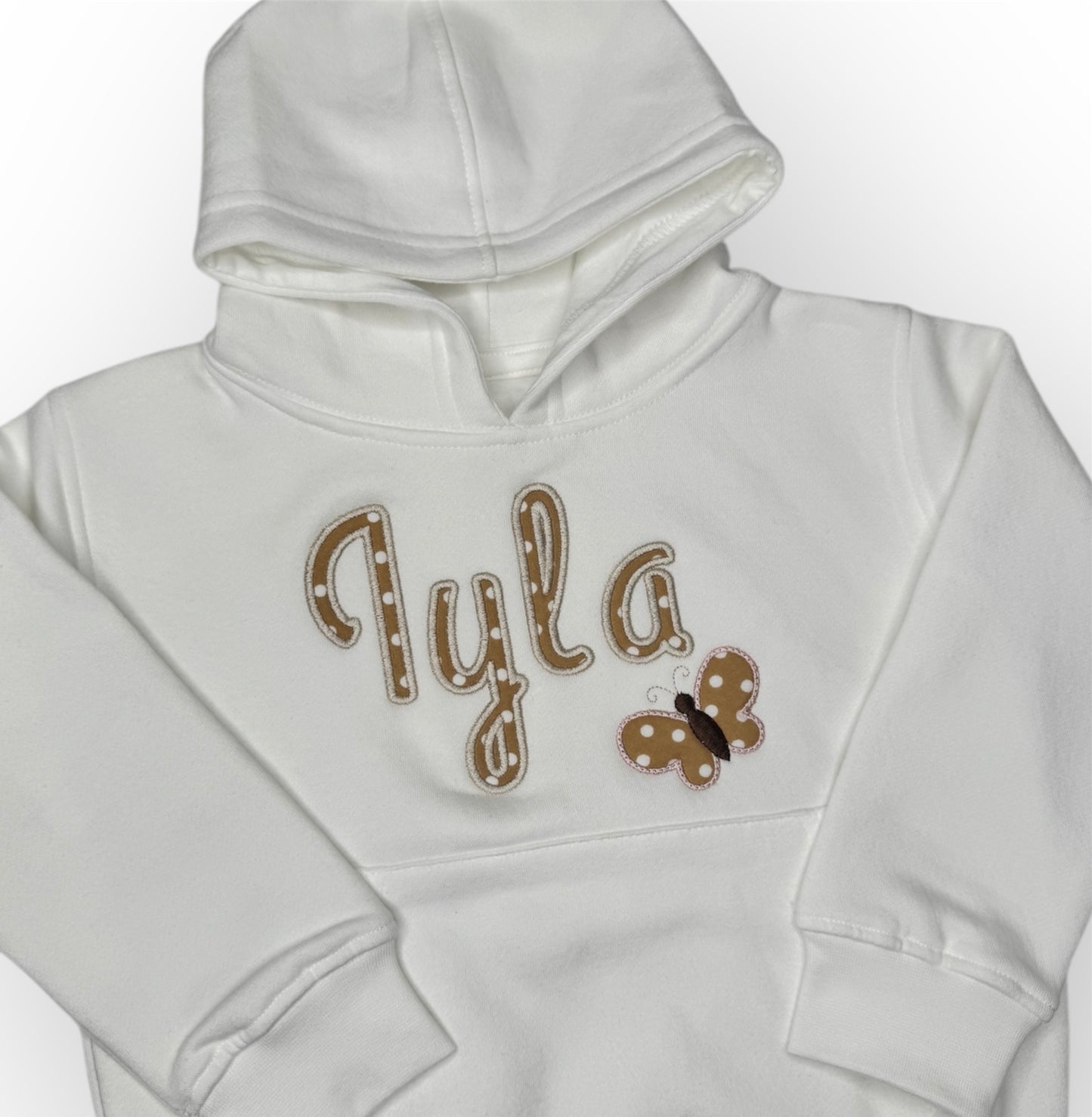 Appliqué Personalised Butterfly Hoodie