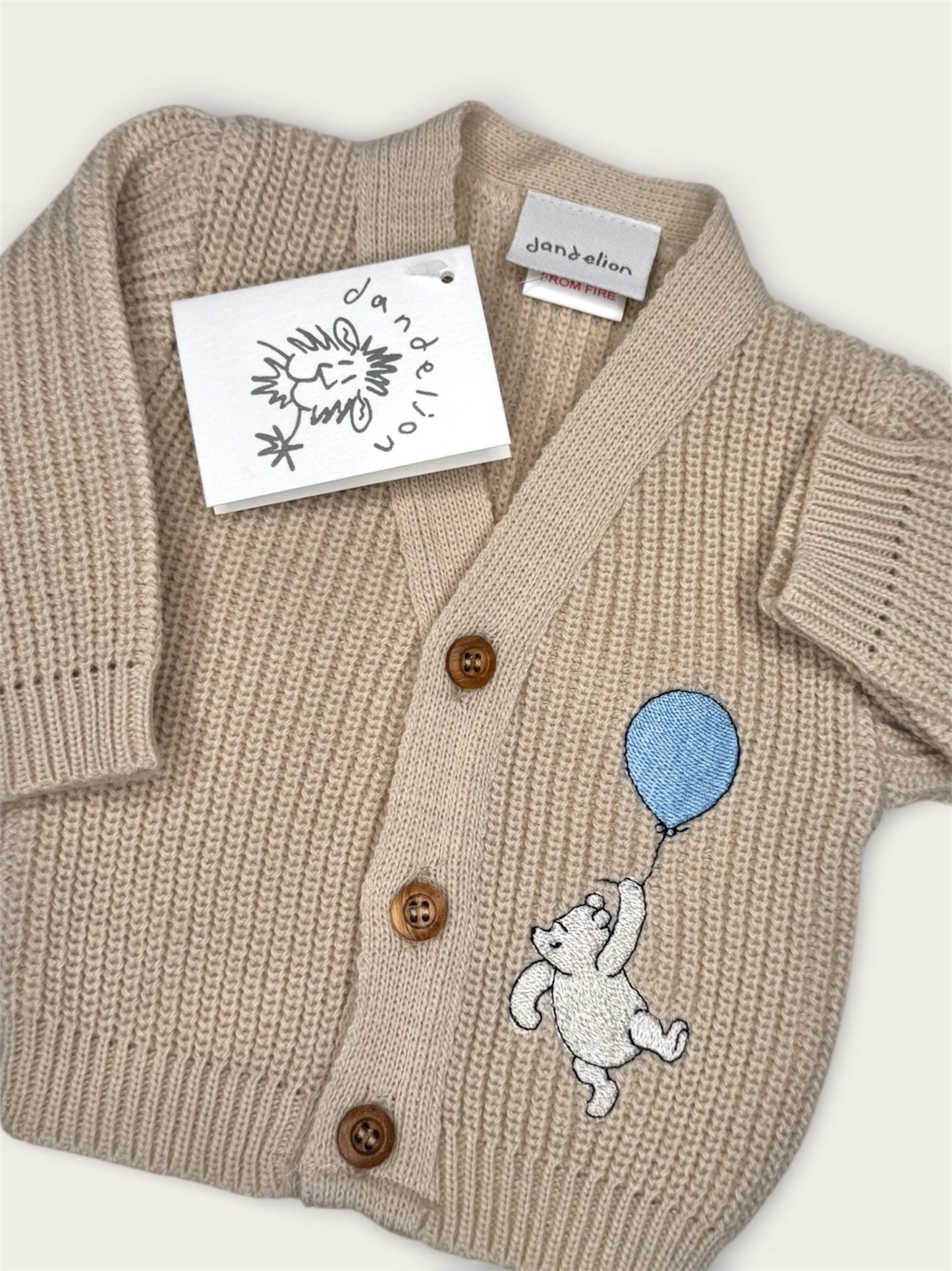 Personalised Baby Dandelion Cardigan