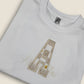Check Beige Sunflower Initial Personalised T-Shirt