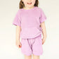 Towelling Cotton Summer Top And Shorts Set