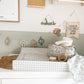 Gingham Sage Green Anti Roll Wedge Baby Changing Mat