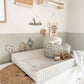 Gingham Sage Green Anti Roll Wedge Baby Changing Mat