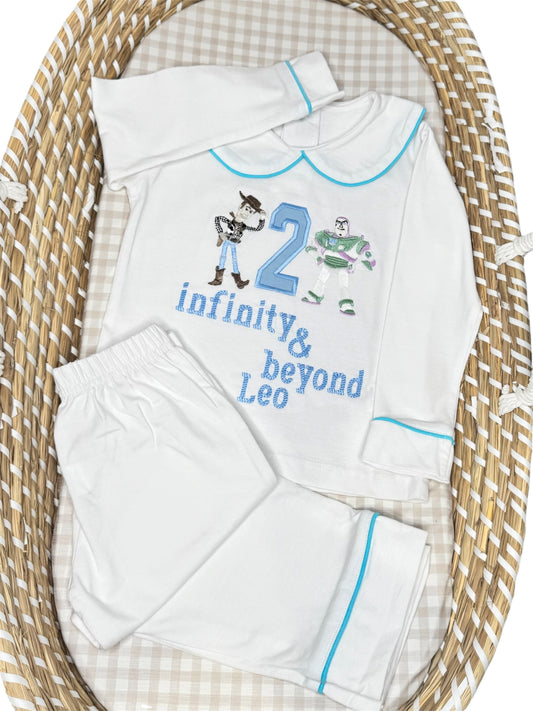 Toy Story inspired Cowboy Font Birthday Pjyamas
