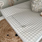Gingham Sage Green Anti Roll Wedge Baby Changing Mat