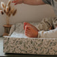 Willow Leaf Anti Roll Wedge Baby Changing Mat - Sage Green