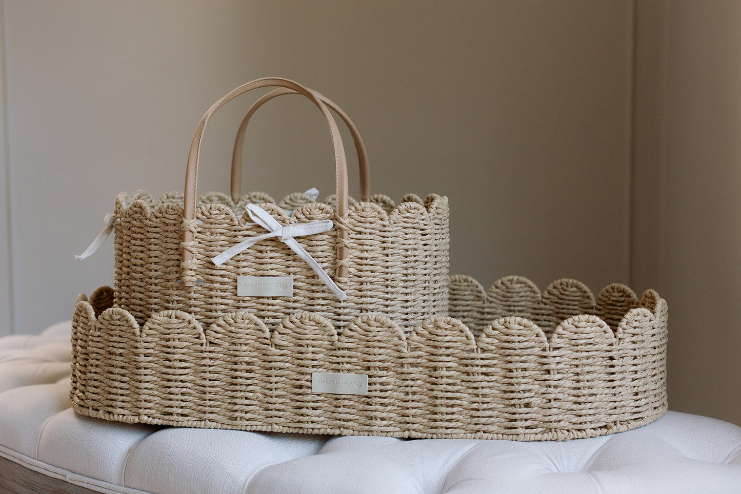 Scallop Edge Baby Changing Basket