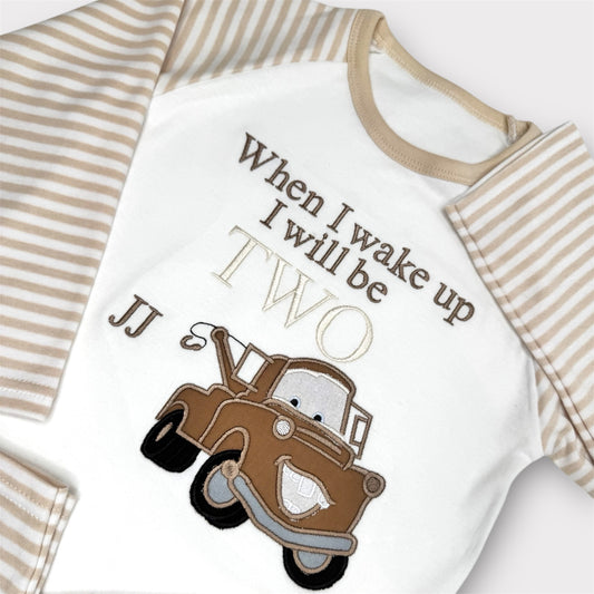 Cars Mater Appliqué Birthday Pjyamas