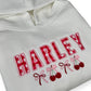 Appliqué Personalised Cherry Hoodie