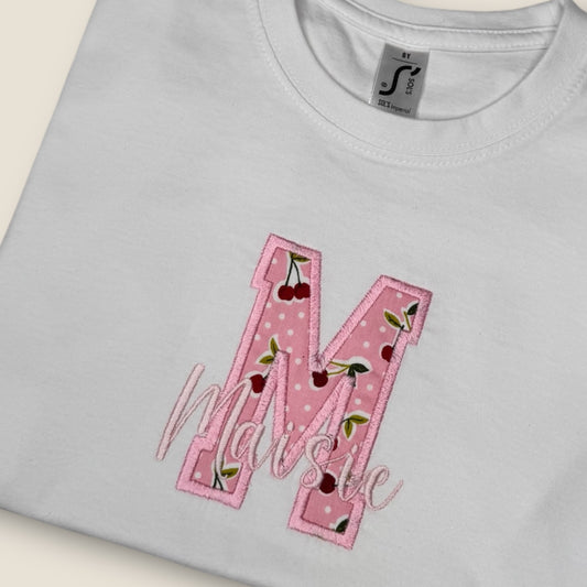 Cherry Initial Personalised T-Shirt