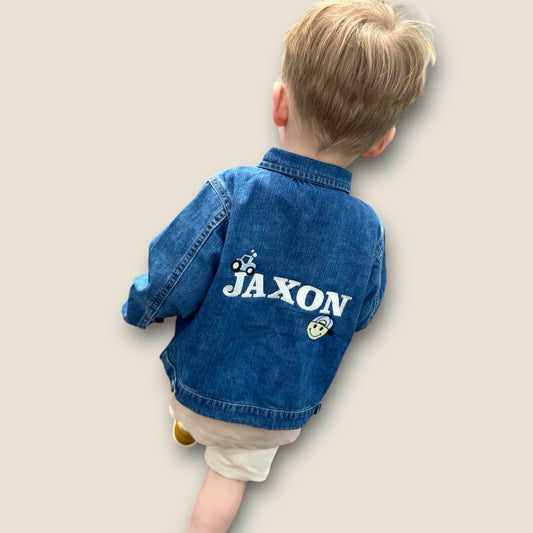 Personalised Denim Jacket Boy Design