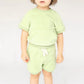 Towelling Cotton Summer Top And Shorts Set