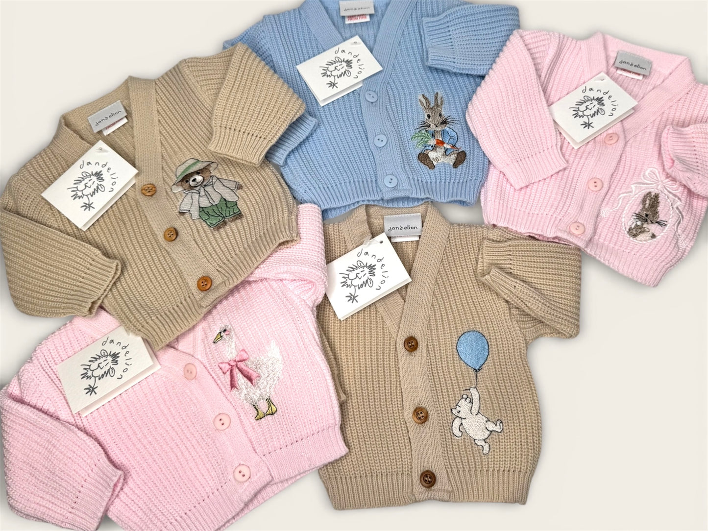 Personalised Baby Dandelion Cardigan