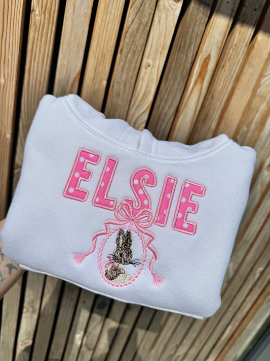 Appliqué Personalised Bunny Hoodie