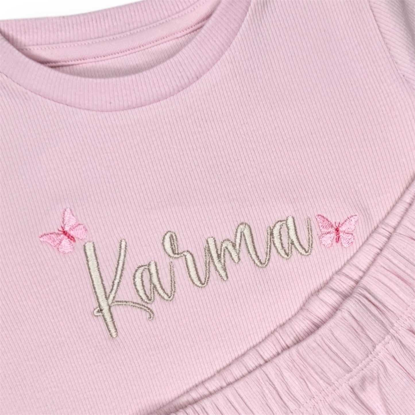Ribbed Top And Shorts Personalised