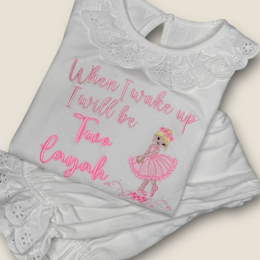 Frill Ballerina Birthday Pjyamas