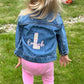 Personalised Denim Jacket Heart Pockets