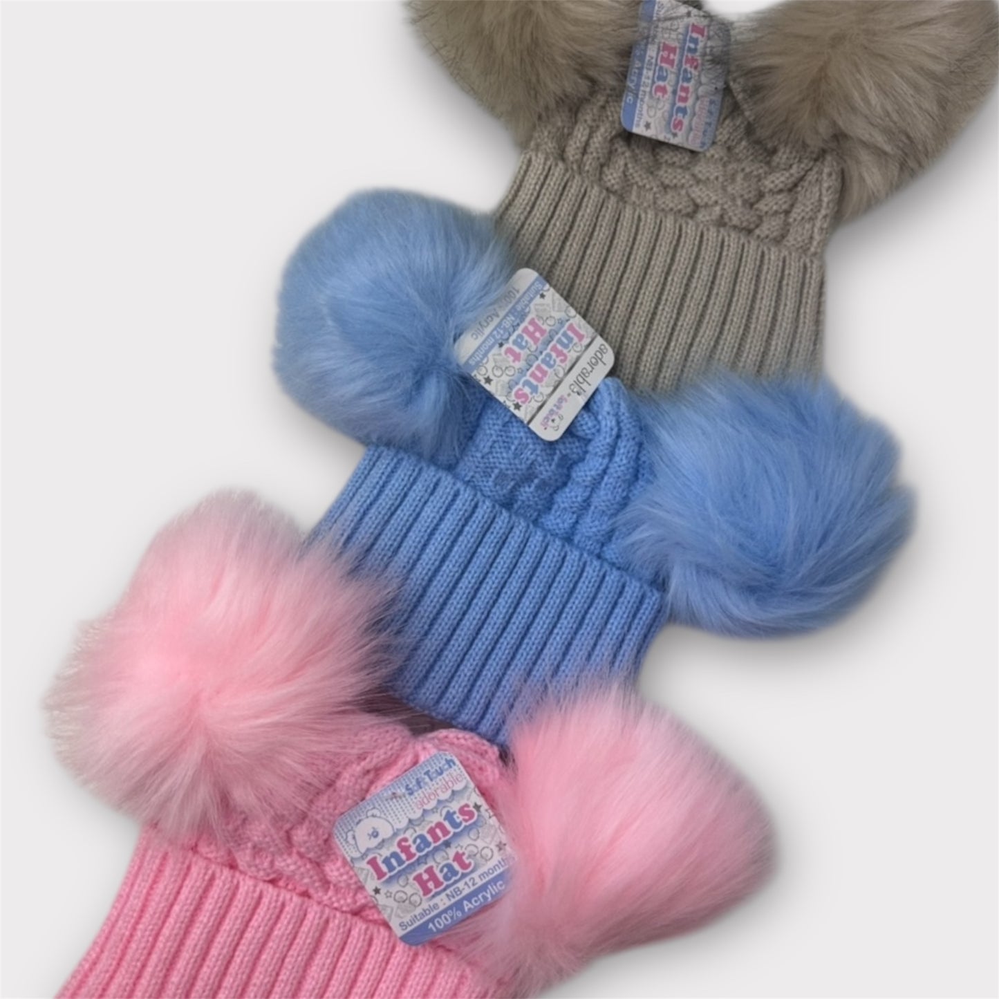 Personalised Pom hat NB-12M