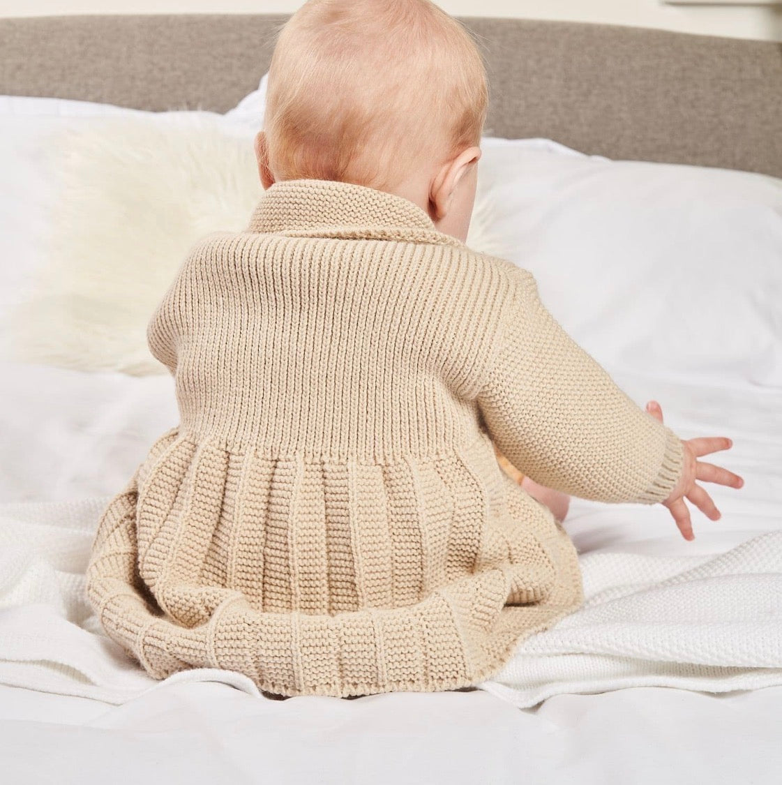 Pearl Button Baby Knitted Coat