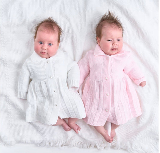 Pearl Button Baby Knitted Coat