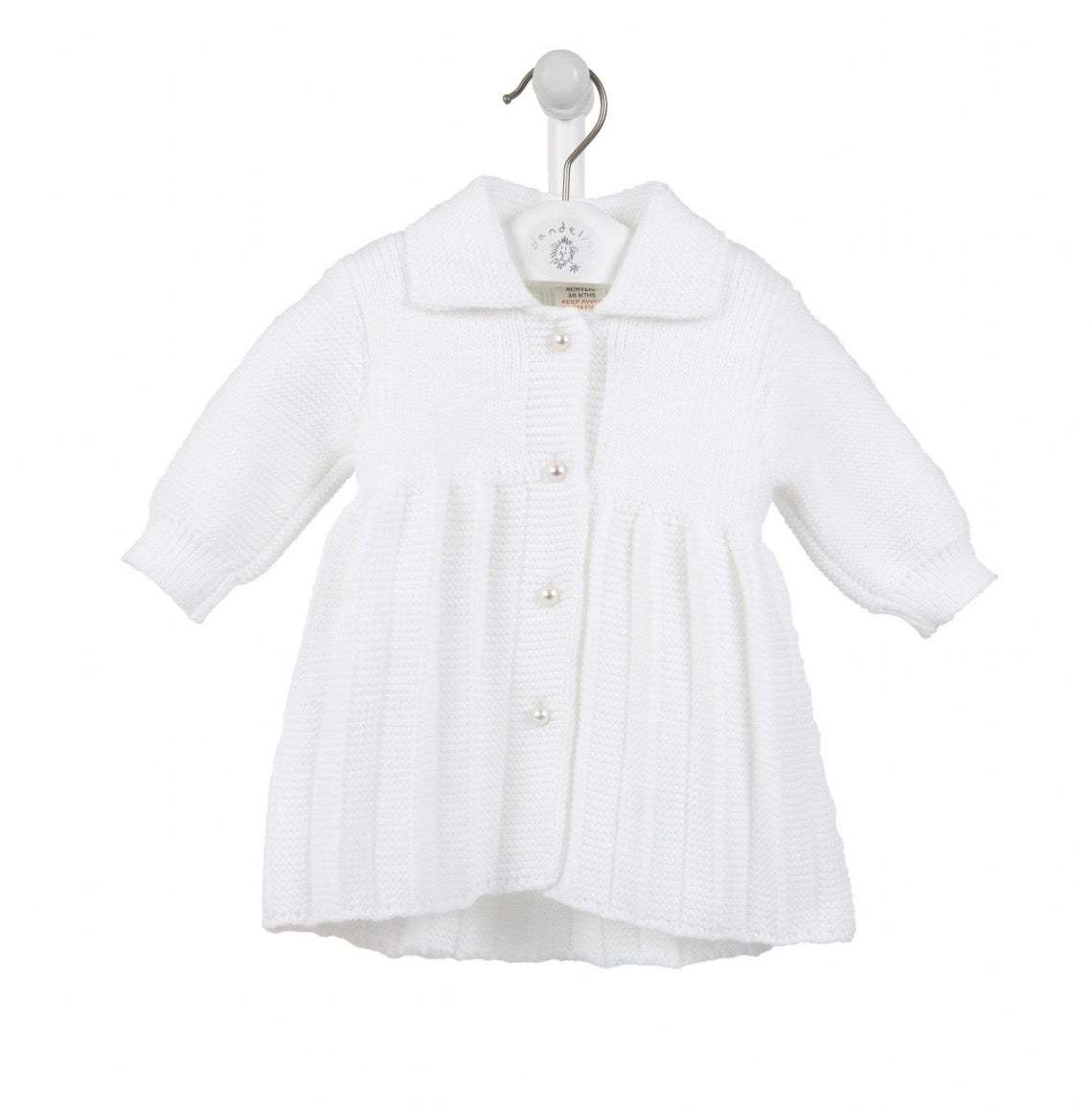 Pearl Button Baby Knitted Coat