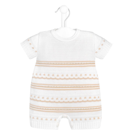 Knitted Dandelion Pointelle Romper